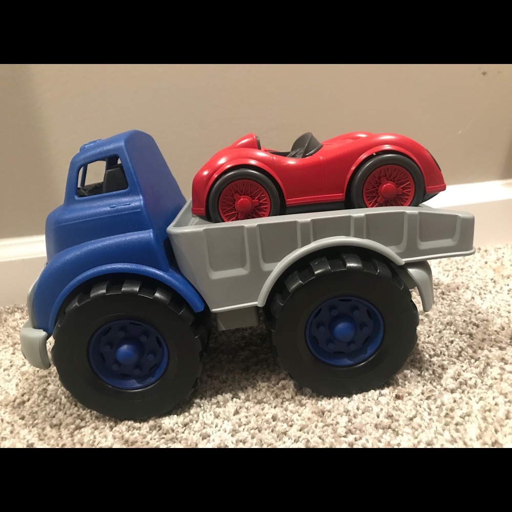 Green Toys Flat Bed & Race Car NWOT